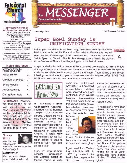 newsletter front cover jan 18