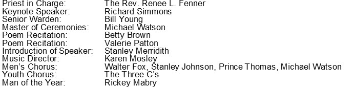 Mens Day Participants List 2019