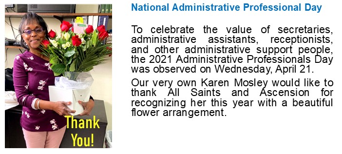 Karen Mosley-Admn Asst Day Thank You 2021