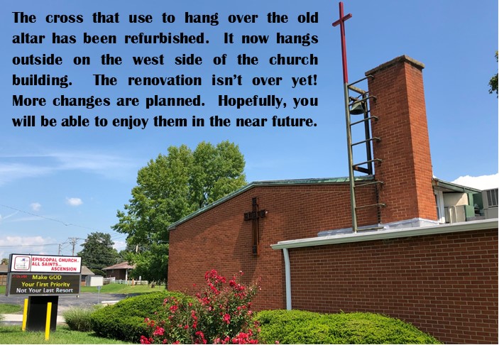 Cross Refurbished and Mounted Outside