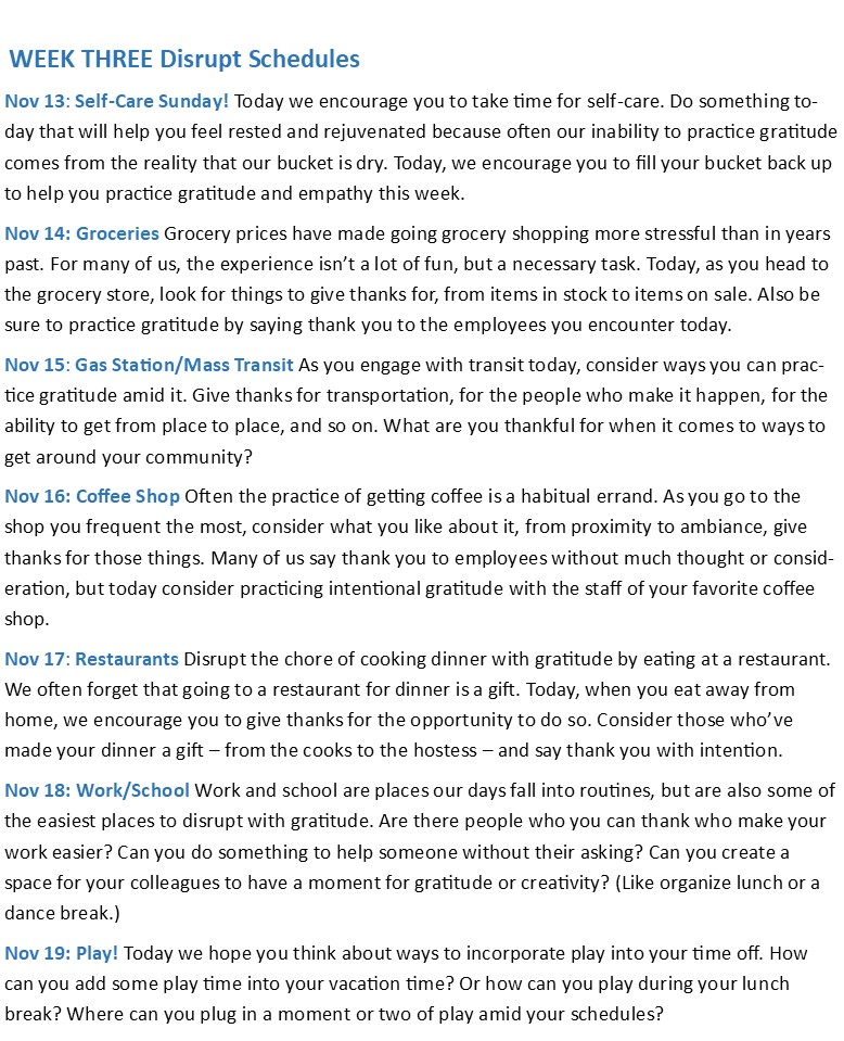 UTO - Graditude during November 2022 -Week 3 (PHOTO VIEW)