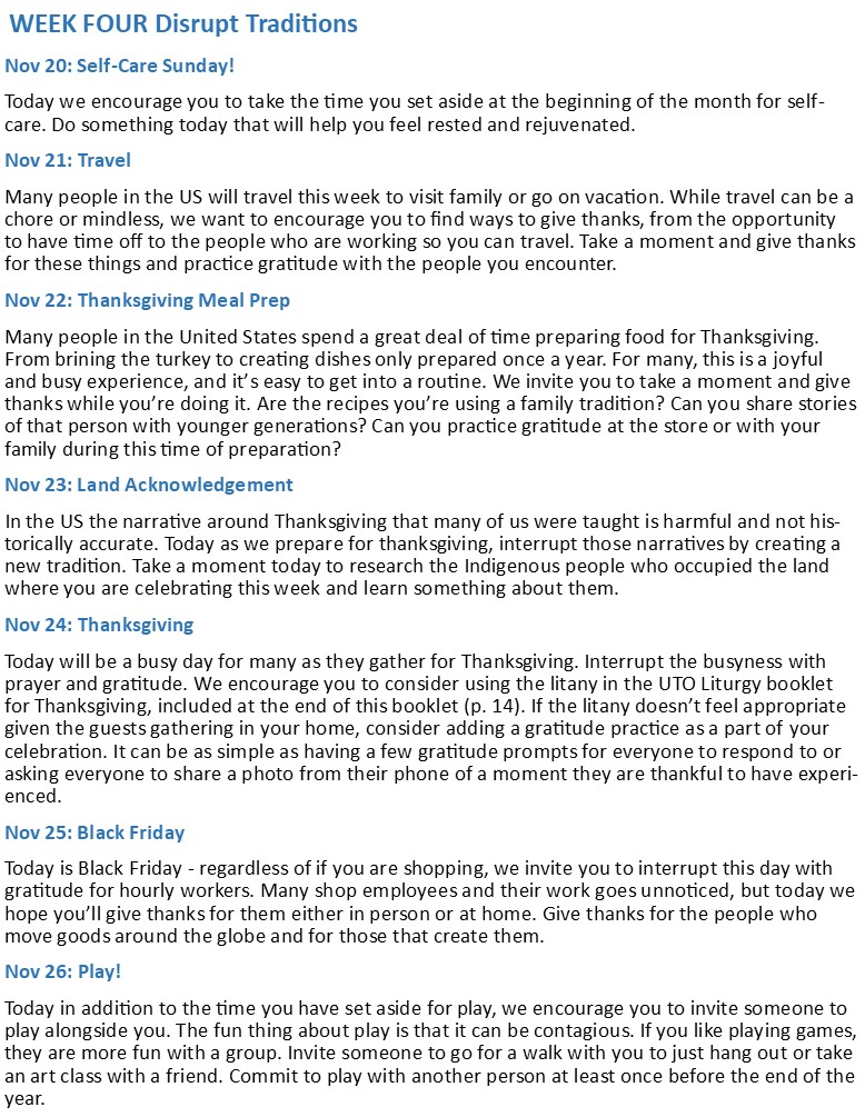 UTO - Graditude during November 2022 -Week 4 (PHOTO VIEW)